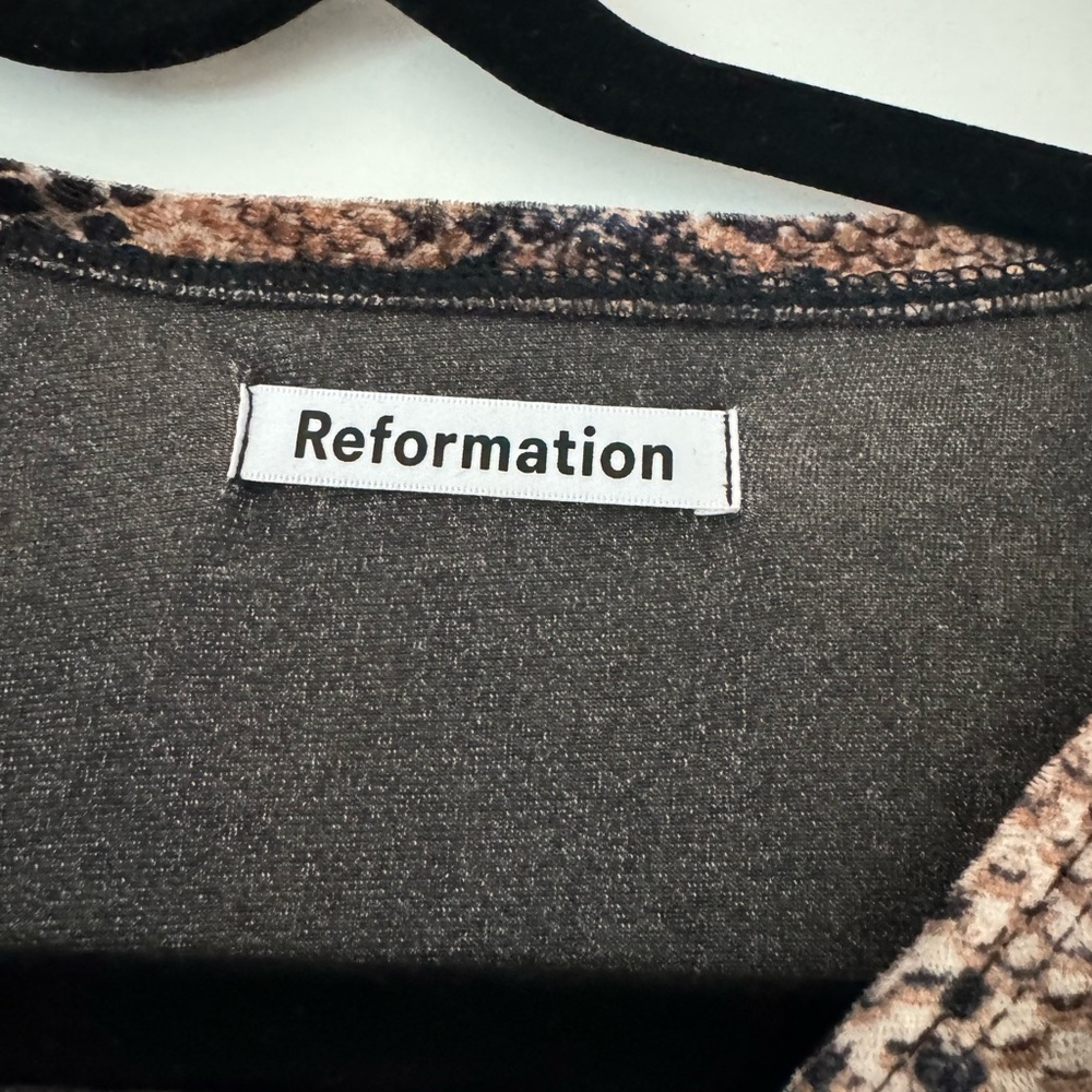 Reformation Snake Print Long Sleeve Dress - Picture 8 of 8
